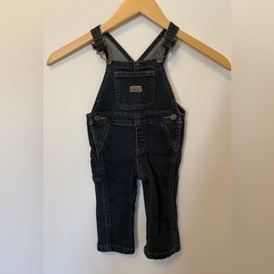 Wrangler Dark Denim Overalls Cotton Blend 6-9 Month Boy or Girl